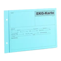 ECG flashcards blauw, voor 1 tot 3 draden